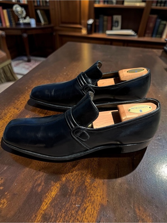 VINTAGE Nettleton Black Leather Loafer 12 AAAA Narrow Cox Shank Made USA 60s main image 9